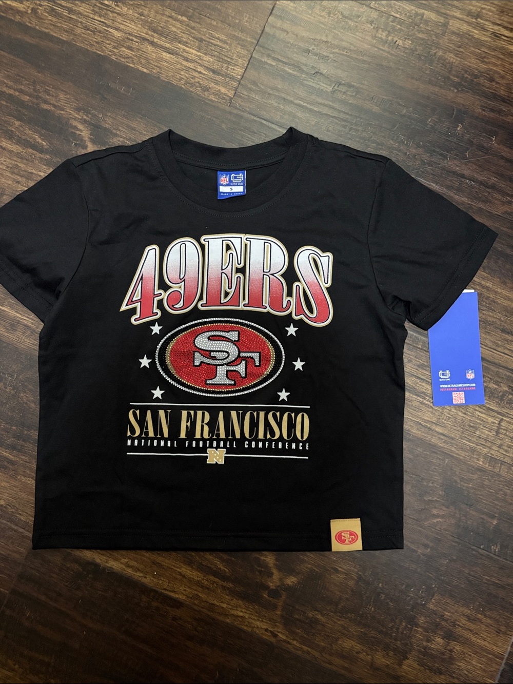 NFL San Francisco 49ers women’s size small Black Graphic Tee